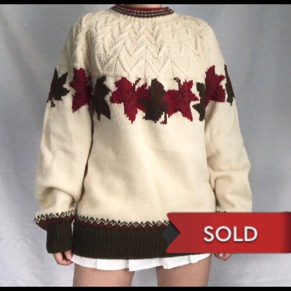 SOLD Vintage Chunky Knit Autumn Sweater